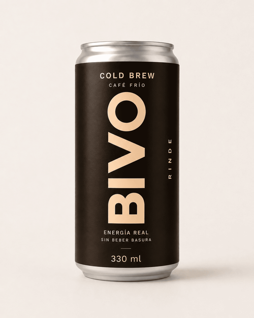 Lata de cold brew de BIVO de 330 ml
